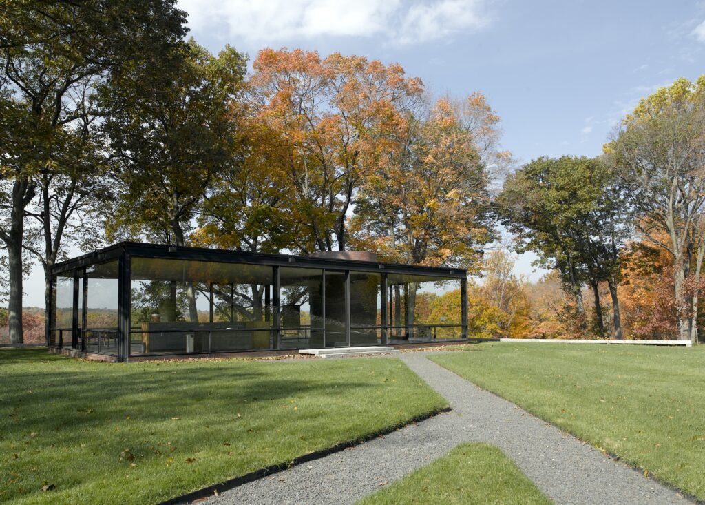 The Glass House in New Canaan
